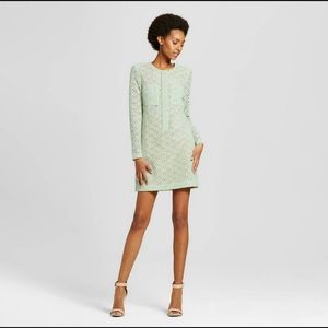 Victoria Beckham Green Lace Dress